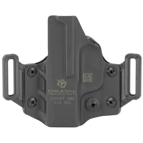 Crucial Concealment RH Covert OWB Holster Fits Sig P365 and has adjustable Poly Flex loops